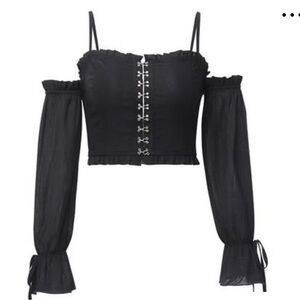 Buy‎ Lace Black Off-Shoulder Corset Top